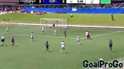 Xavier's Sydney Neilitz Finds the Back of the Net